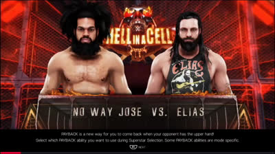 No Way Jose vs Elias (WWE 2K19)