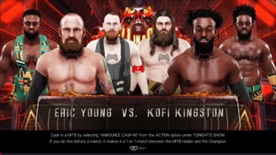 Eric Young vs Kofi Kingston (WWE 2K19)