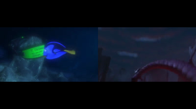 Shrek and Finding Nemo - Anglerfish Attack vs. Facing Off Dragon