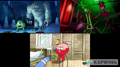 Regular Show, Hazbin Hotel and Monsters, Inc. - Mike Throws Snowballs at Sulley vs. Alastor Gets Angry vs. Benson Gets Angry
