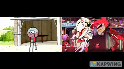 Regular Show and Hazbin Hotel - My Mom vs. Alastor Swears at Lucifer
